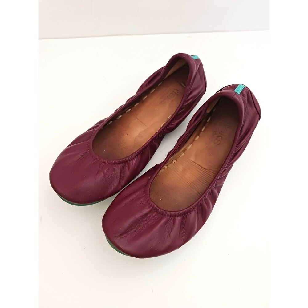 TIEKS by Gavriele Burgundy Leather Foldable Ballet Flat US 8